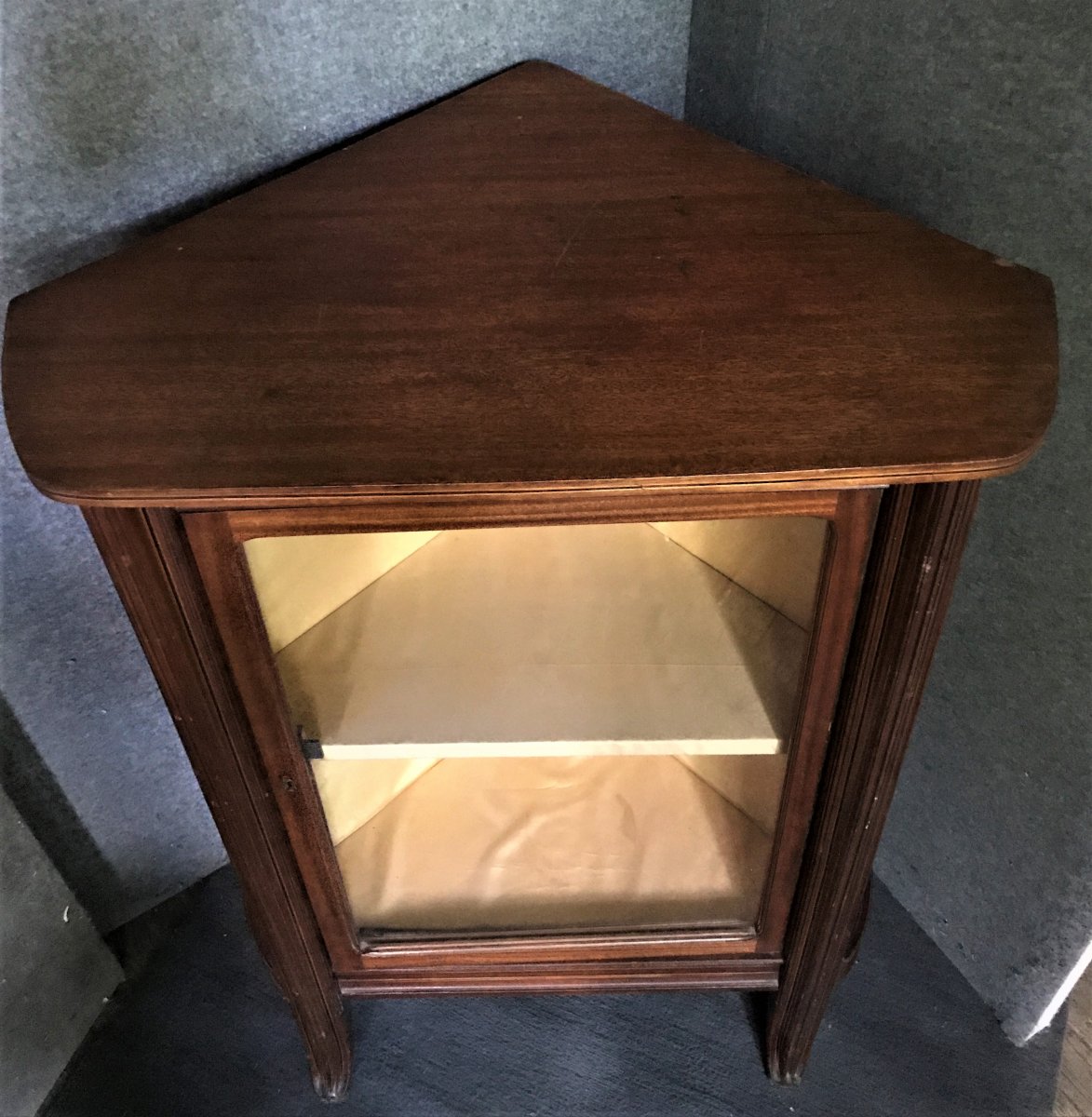 Mahogany Art Nouveau Corner Display Cabinet By Maurice Dufrene Circa 1900-photo-3