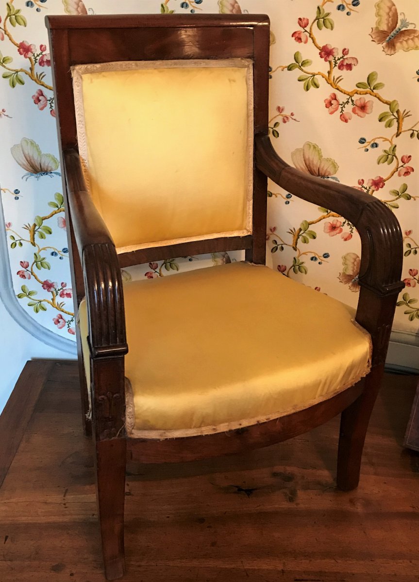 Empire Period Children's Armchair In 19th Century Mahogany-photo-2