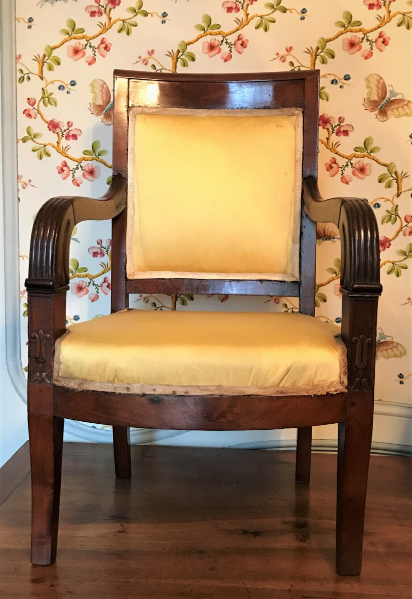 Empire Period Children's Armchair In 19th Century Mahogany