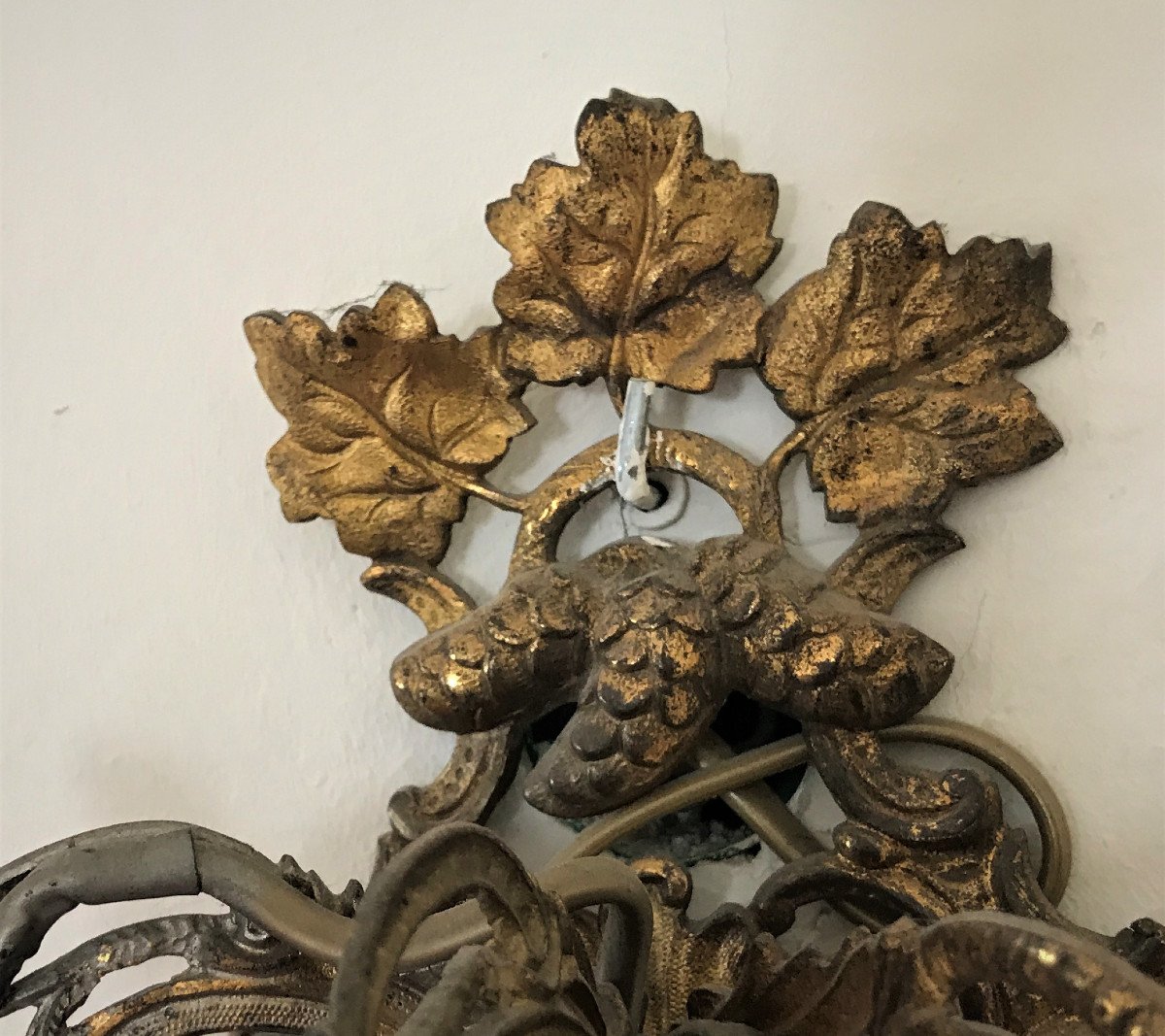 Applique en bronze à trois branches Napoléon III-photo-4