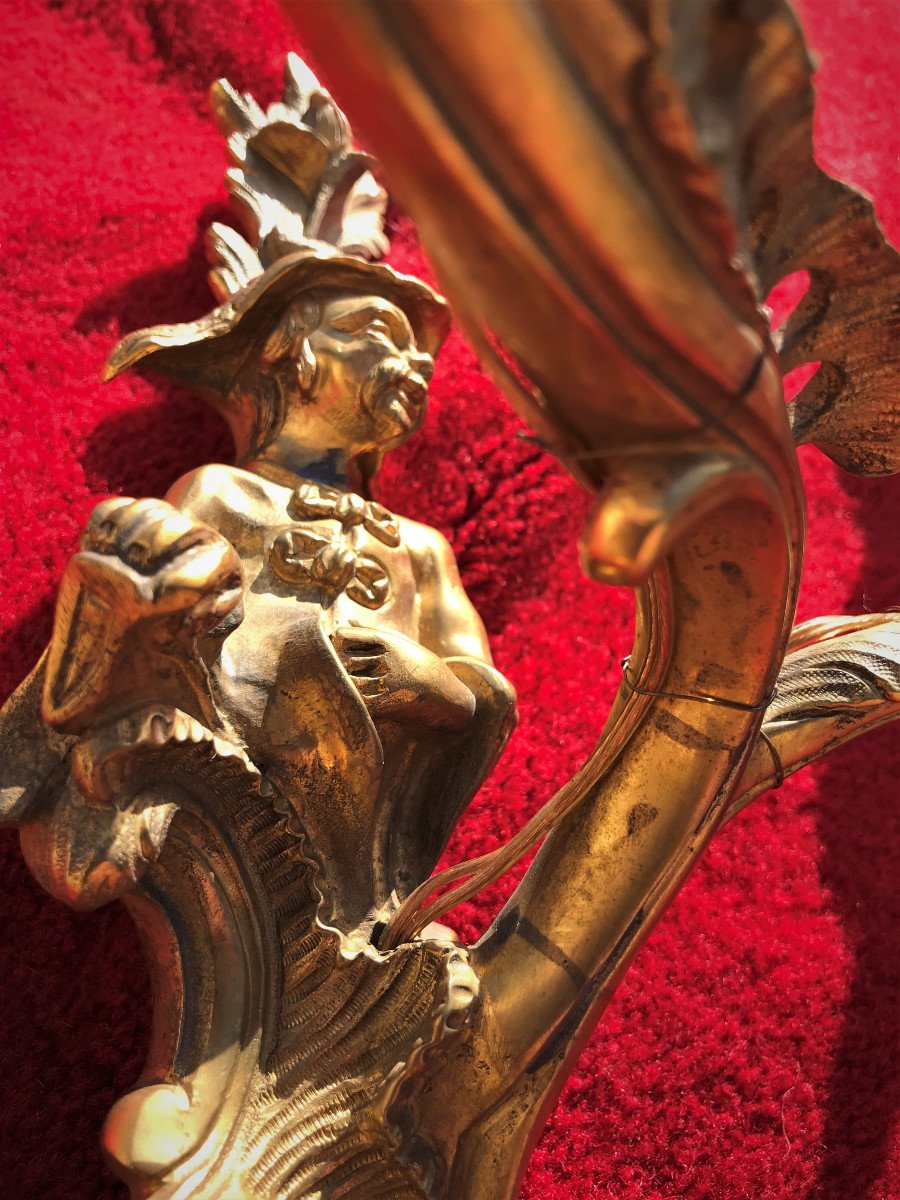 Pair Of Louis XV Gilt Bronze -photo-5