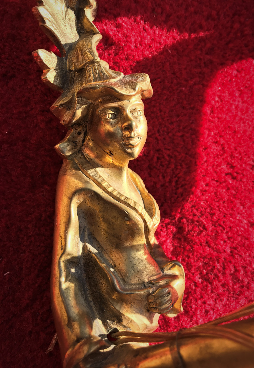 Paire d’appliques « aux chinois » en bronze doré Louis XV Napoléon III