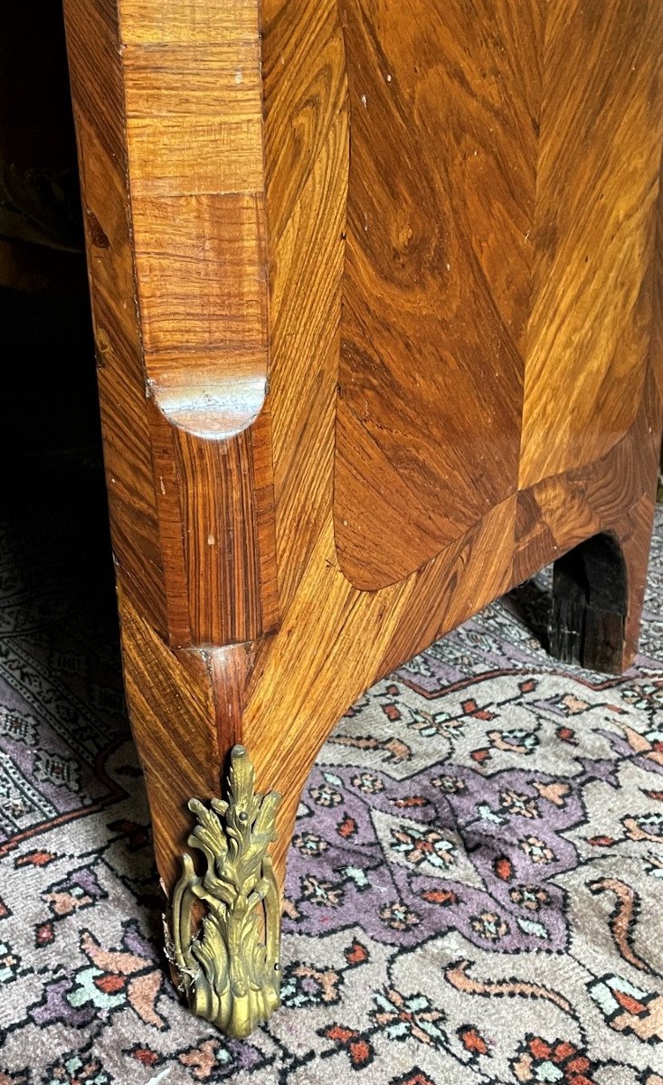 Louis XV Period Cabinet Rosewood And Violet Wood Marquetry-photo-3