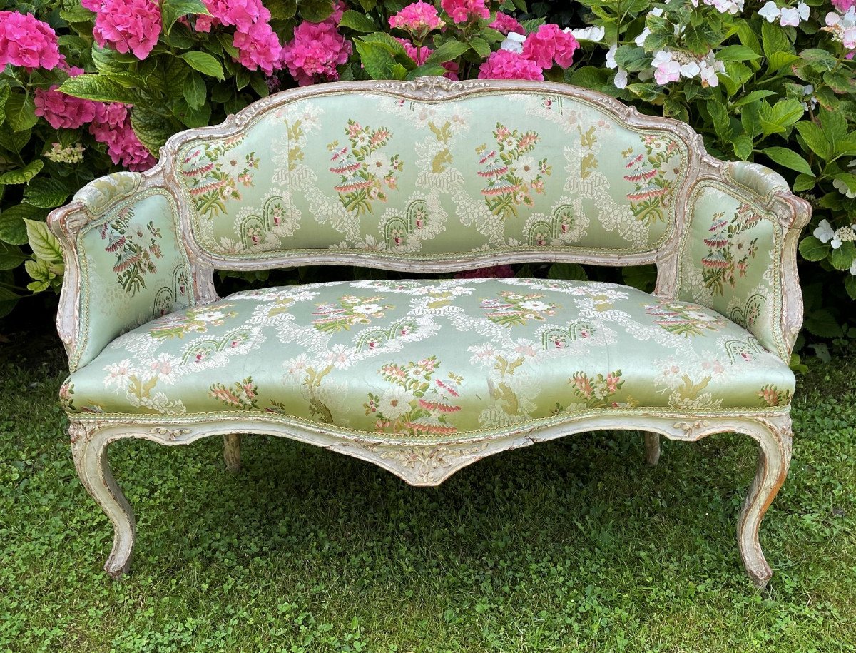 Small Rococo Sofa, Louis XV Period-photo-1