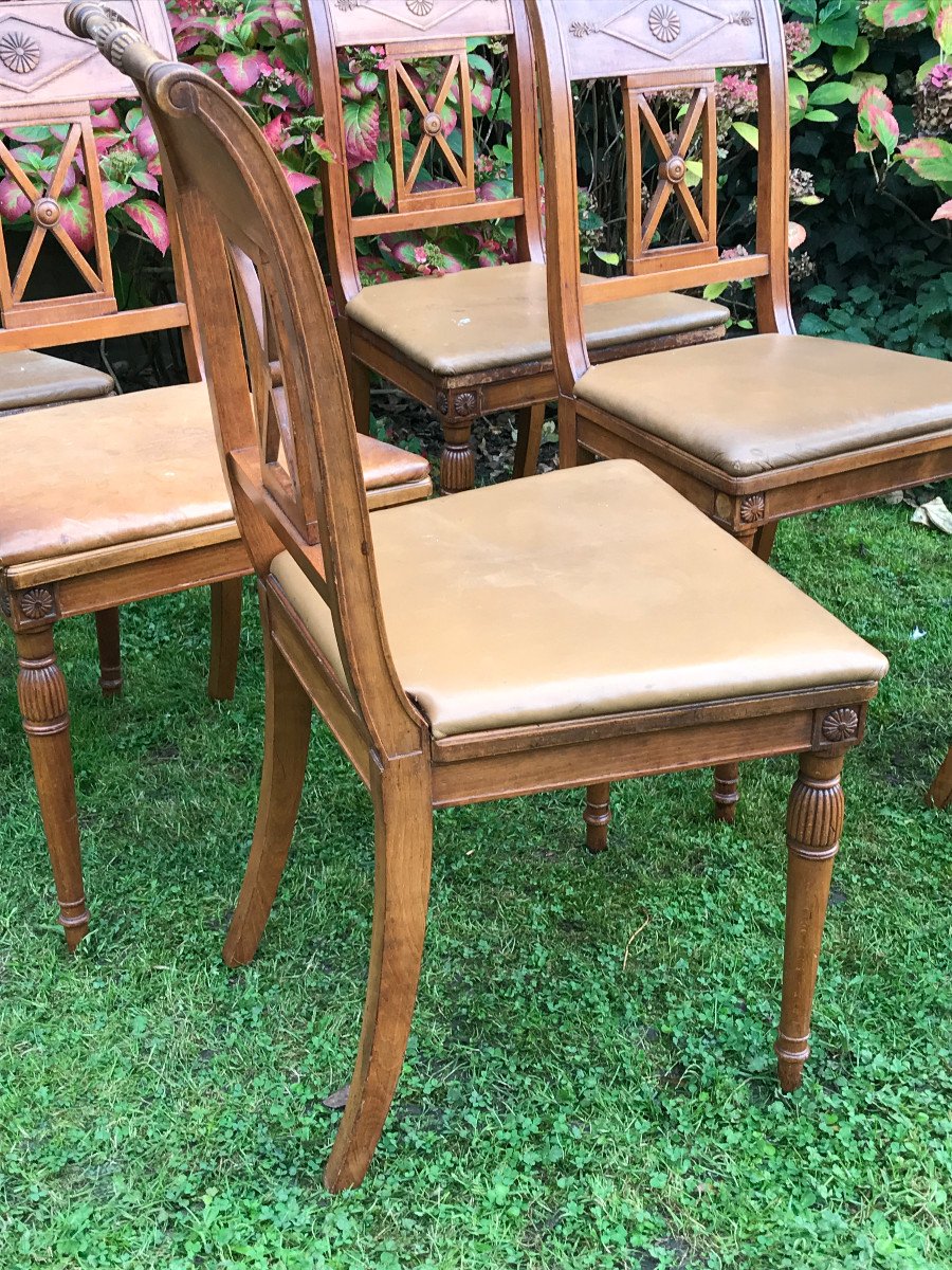 Six chaises Directoire  à restaurer-photo-3