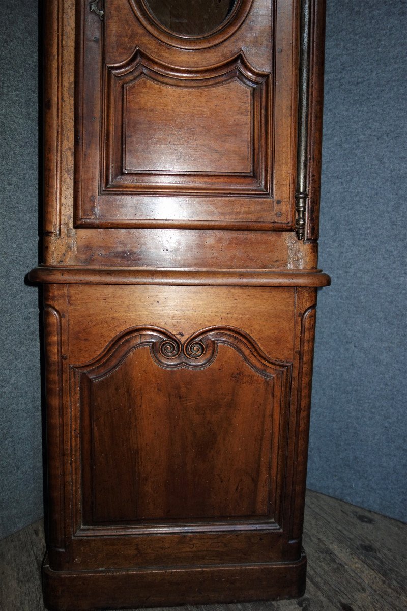 18th Century Lyon Walnut Grandfather Clock-photo-3