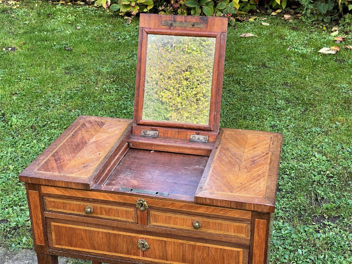 Louis XVI Dressing Table In Marquetry-photo-4