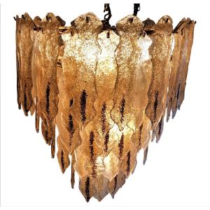 Important 20th Century Venetian Murano Plate Chandelier