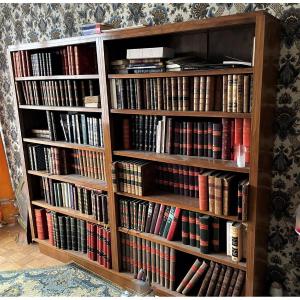 20th Century Art Deco Walnut Bookcase (showcase Desk Shelf)