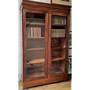 XIXth Mahogany Showcase Library