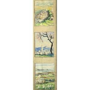 Trois petites aquarelles orientalistes signées VAL (pour Edmond Valès ?)