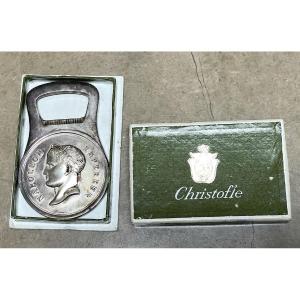 Dans son écrin Christofle : décapsuleur Napoléon 1er