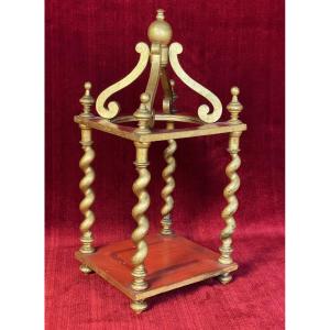 Twisted Gilded Wooden Canopy, For Displaying Small Objects