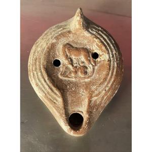 Romulus et Rémus, la louve, lampe à huile, Empire romain 