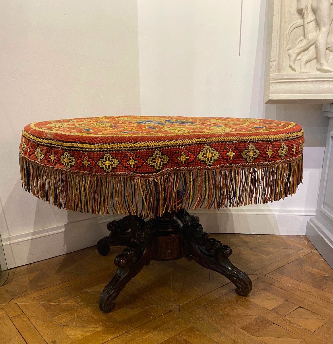 Walnut Pedestal Table