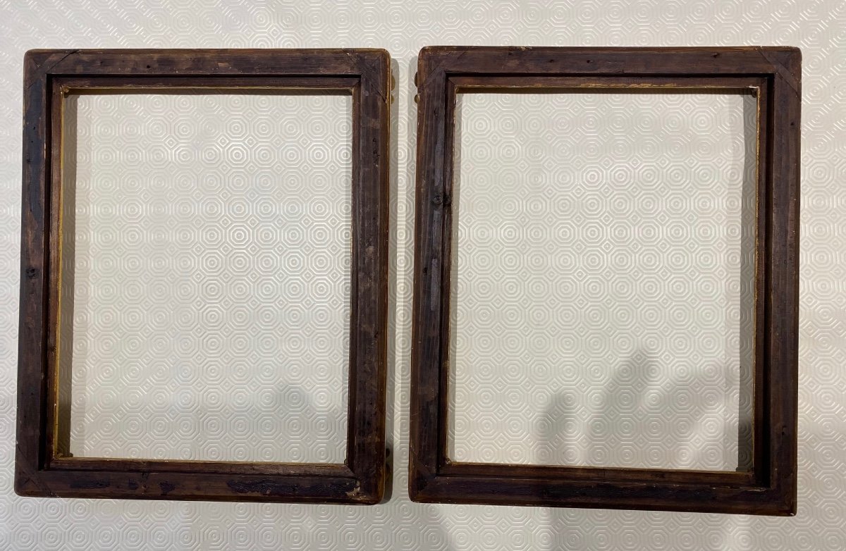 Pair Of Golden Wood Frames-photo-2