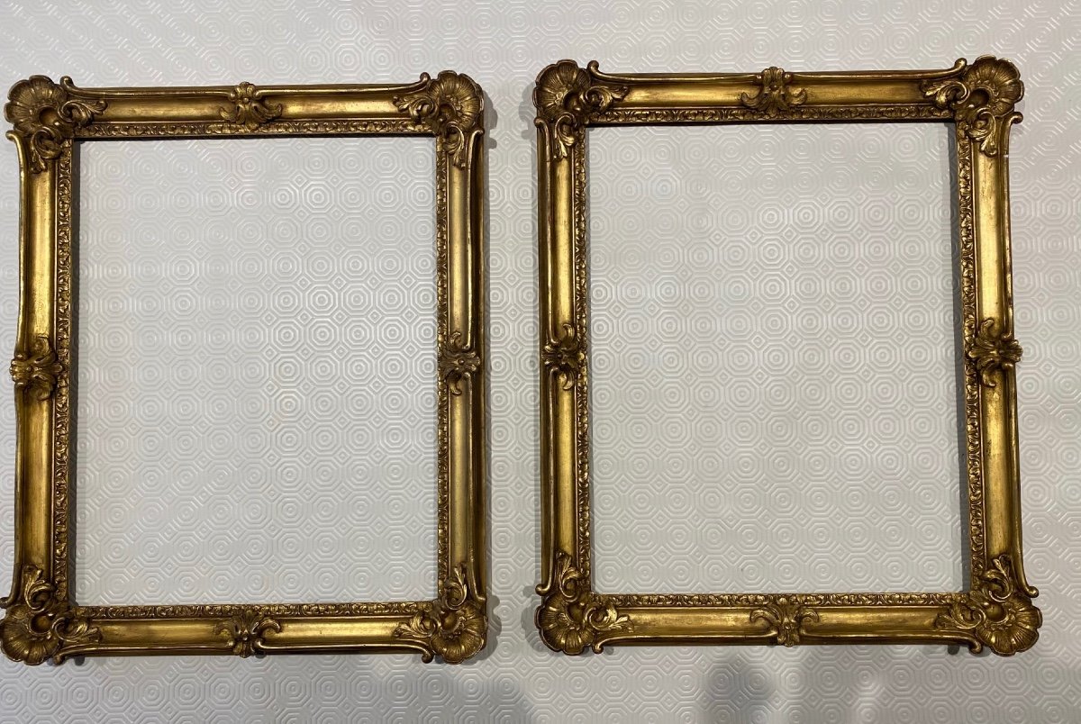 Pair Of Golden Wood Frames
