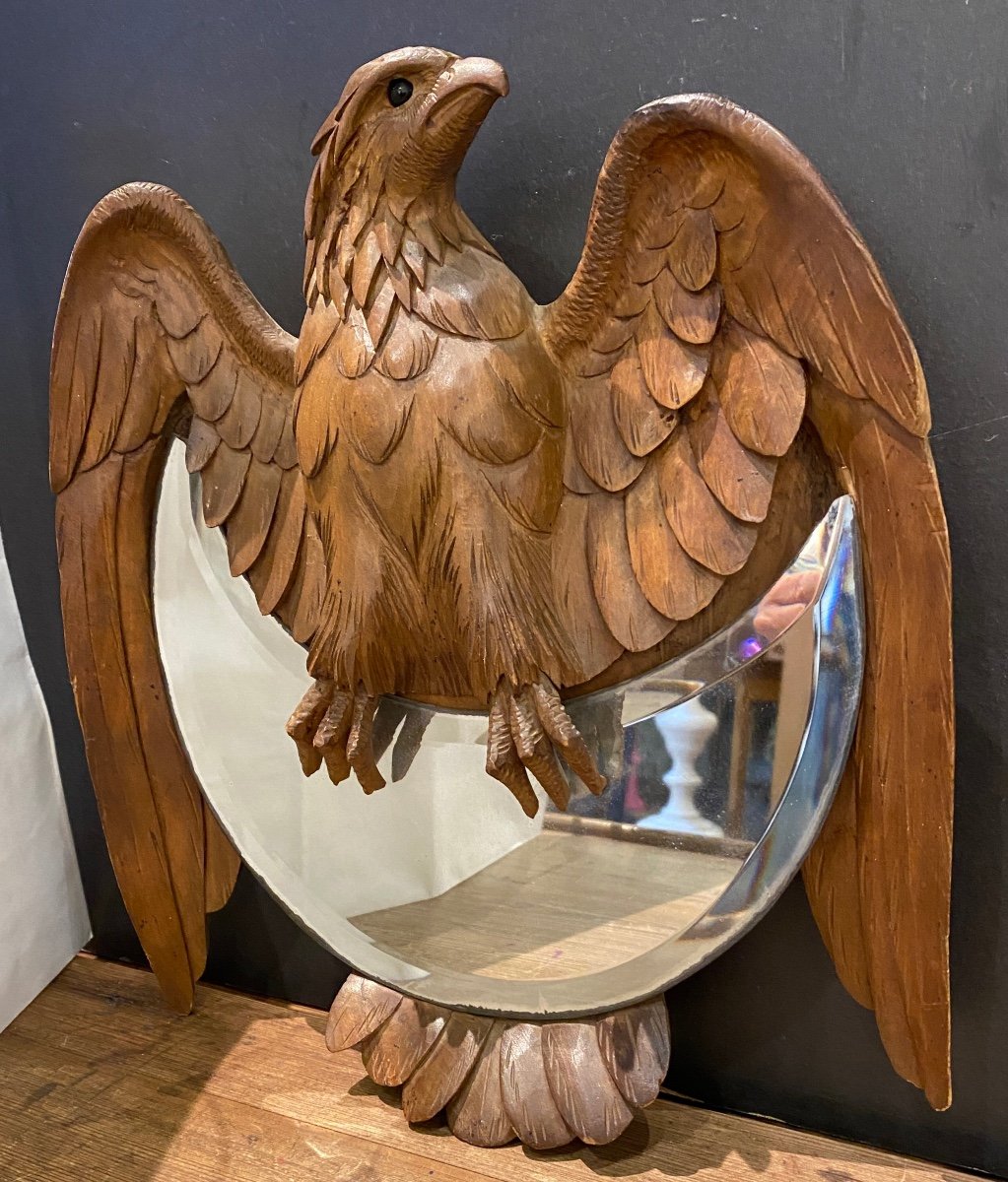 Miroir En Bois Sculpté -photo-4