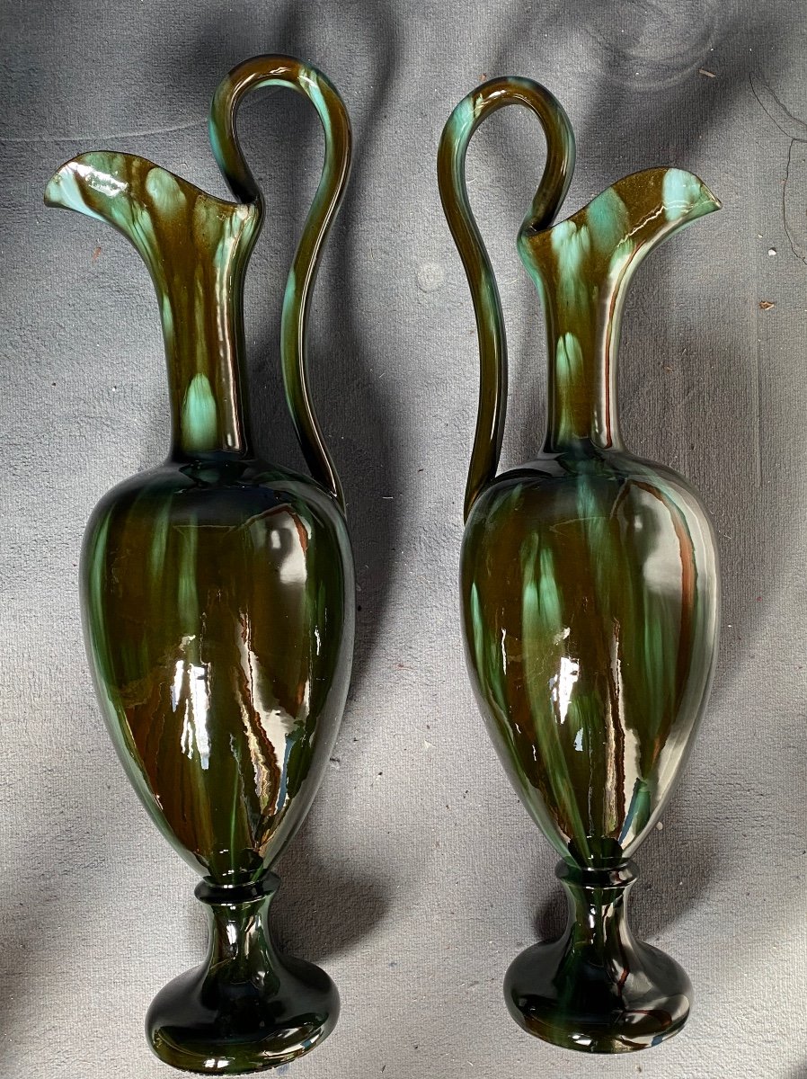 Pair Of Large Vases By Clément Massier-photo-1