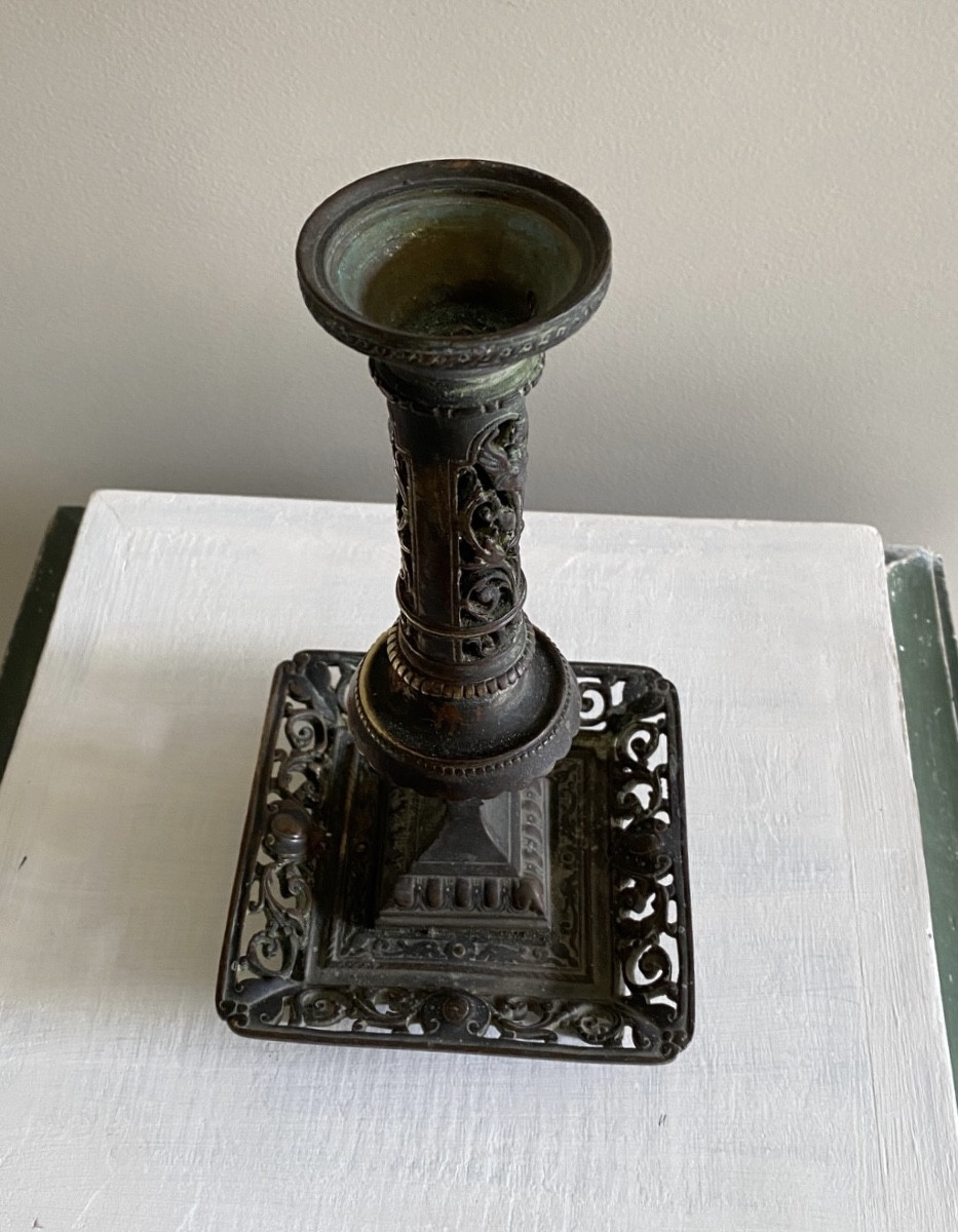 bougeoir oriental en bronze-photo-3