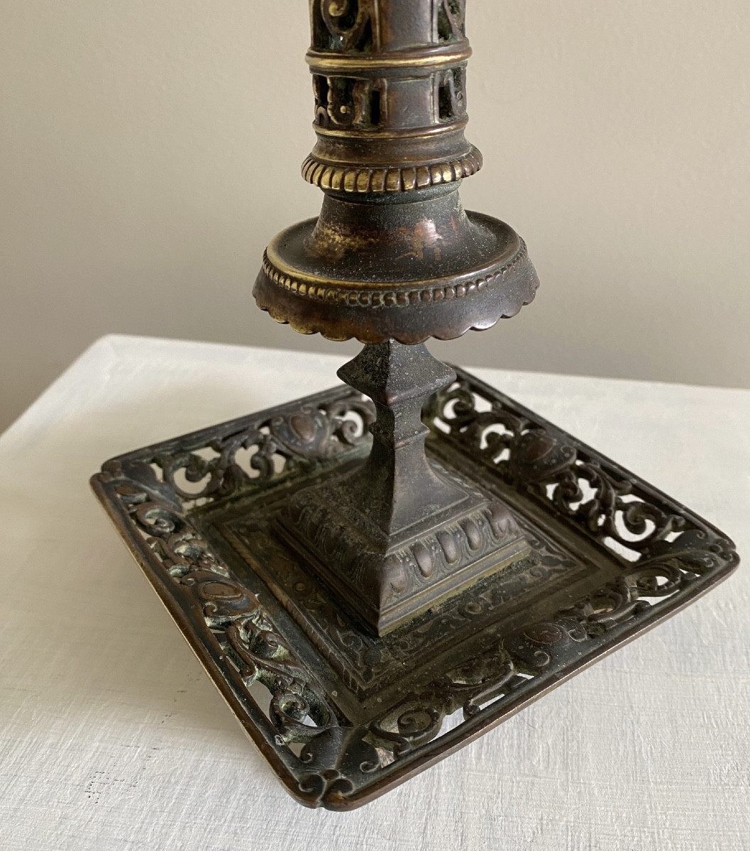 bougeoir oriental en bronze-photo-4