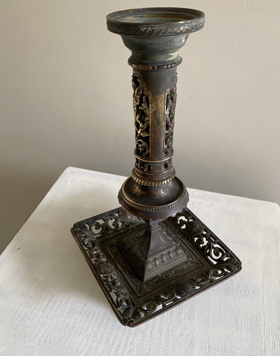 bougeoir oriental en bronze-photo-1