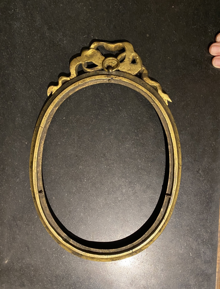 Cadre ovale en bronze-photo-3