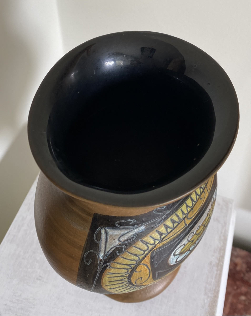 Ceramic Vase By Jean De Lespinasse-photo-4