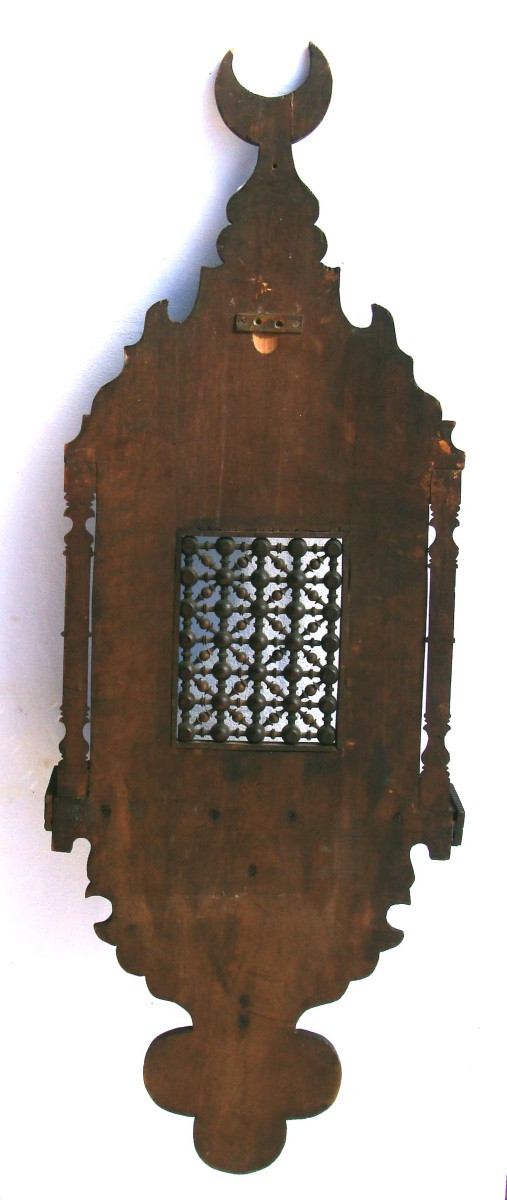 Syrian Carved Wood Turban Holder-photo-3