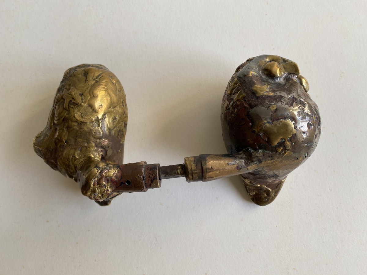 Pair Of Bronze Door Handles By Sculptor René Broissand