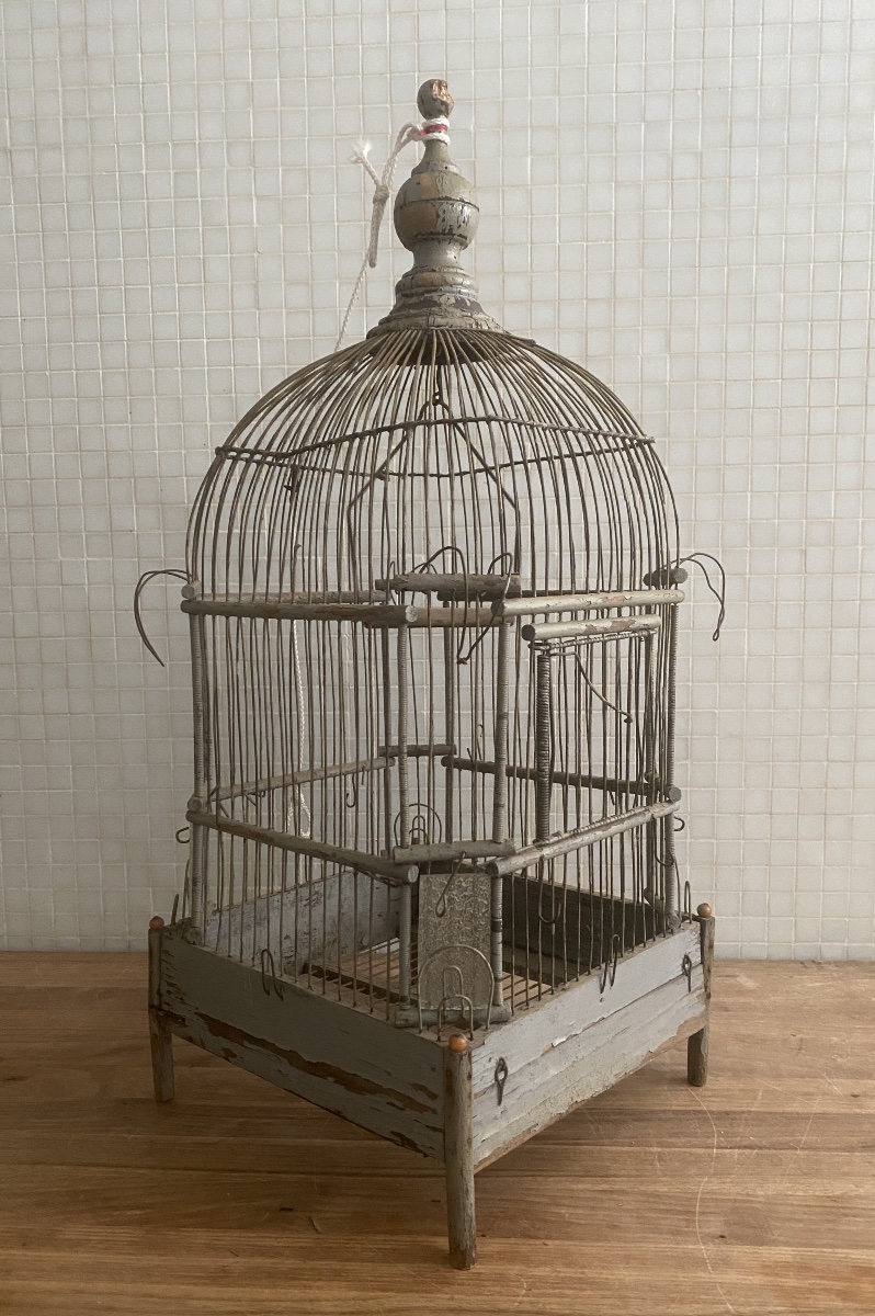 18th-century Wooden And Wire Birdcage-photo-2