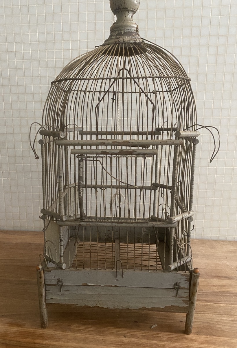 18th-century Wooden And Wire Birdcage-photo-4