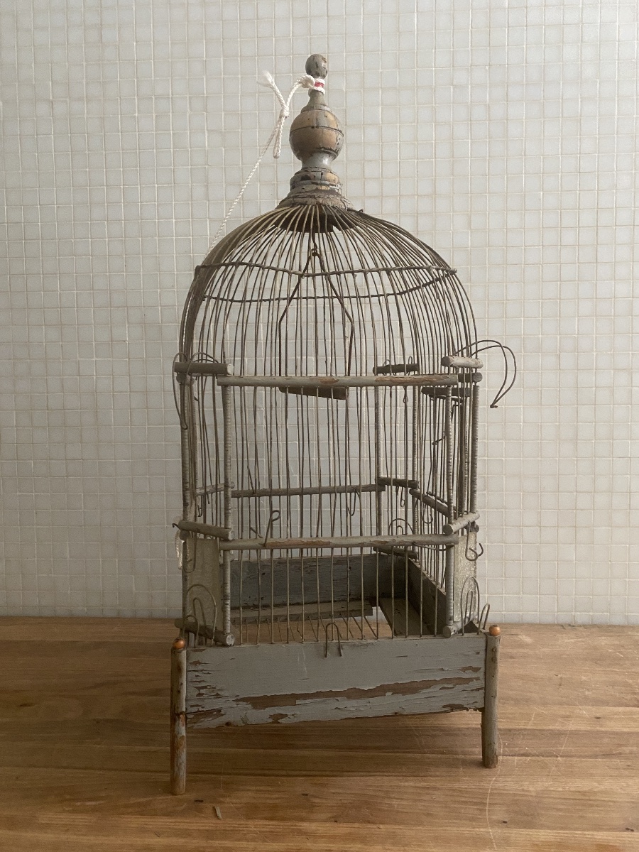 18th-century Wooden And Wire Birdcage