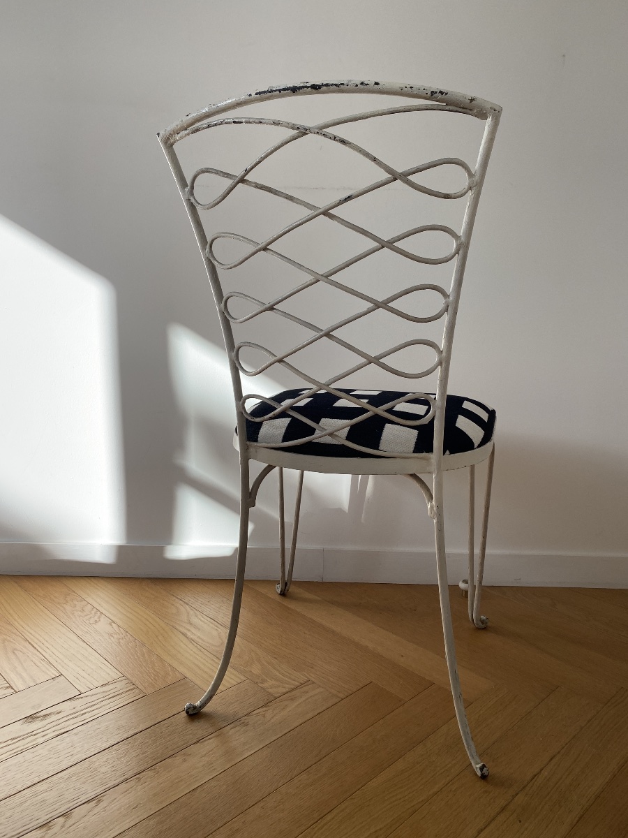 Pair Of Wire-frame Garden Chairs By René Prou (1887–1947)-photo-4
