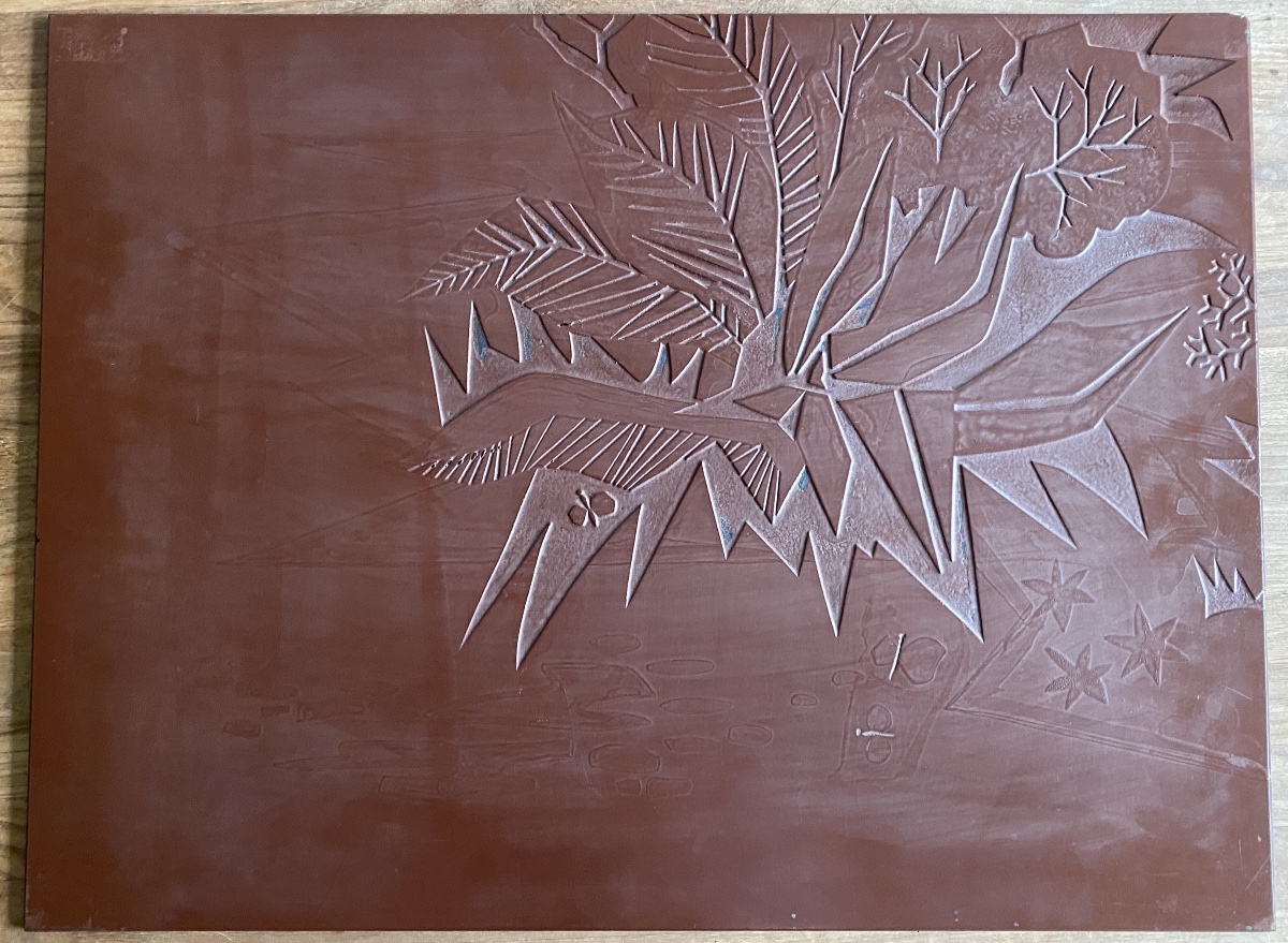 Peinture, panneau décoratif en verre églomisé -photo-3