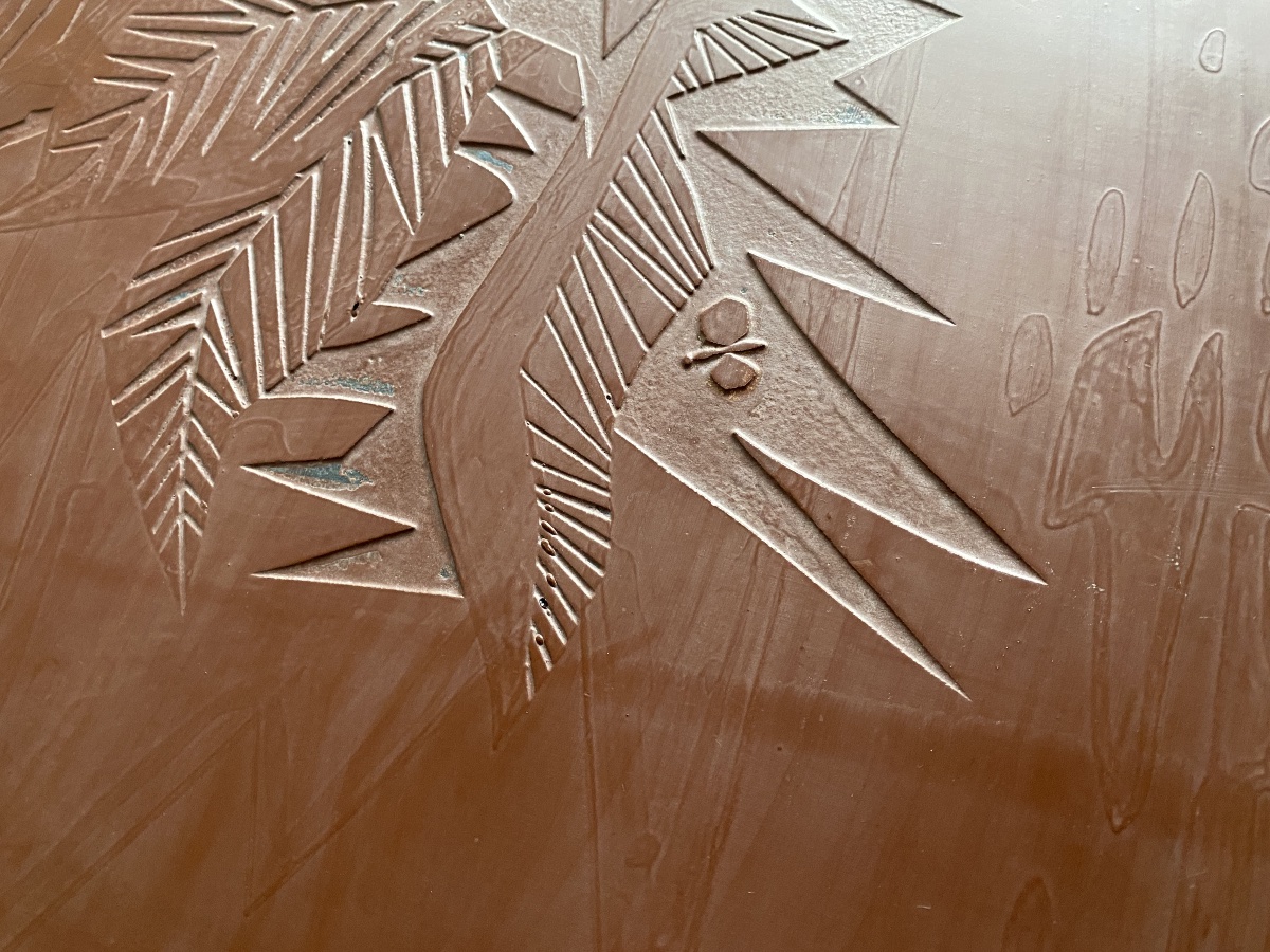 Peinture, panneau décoratif en verre églomisé -photo-4