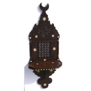 Syrian Carved Wood Turban Holder