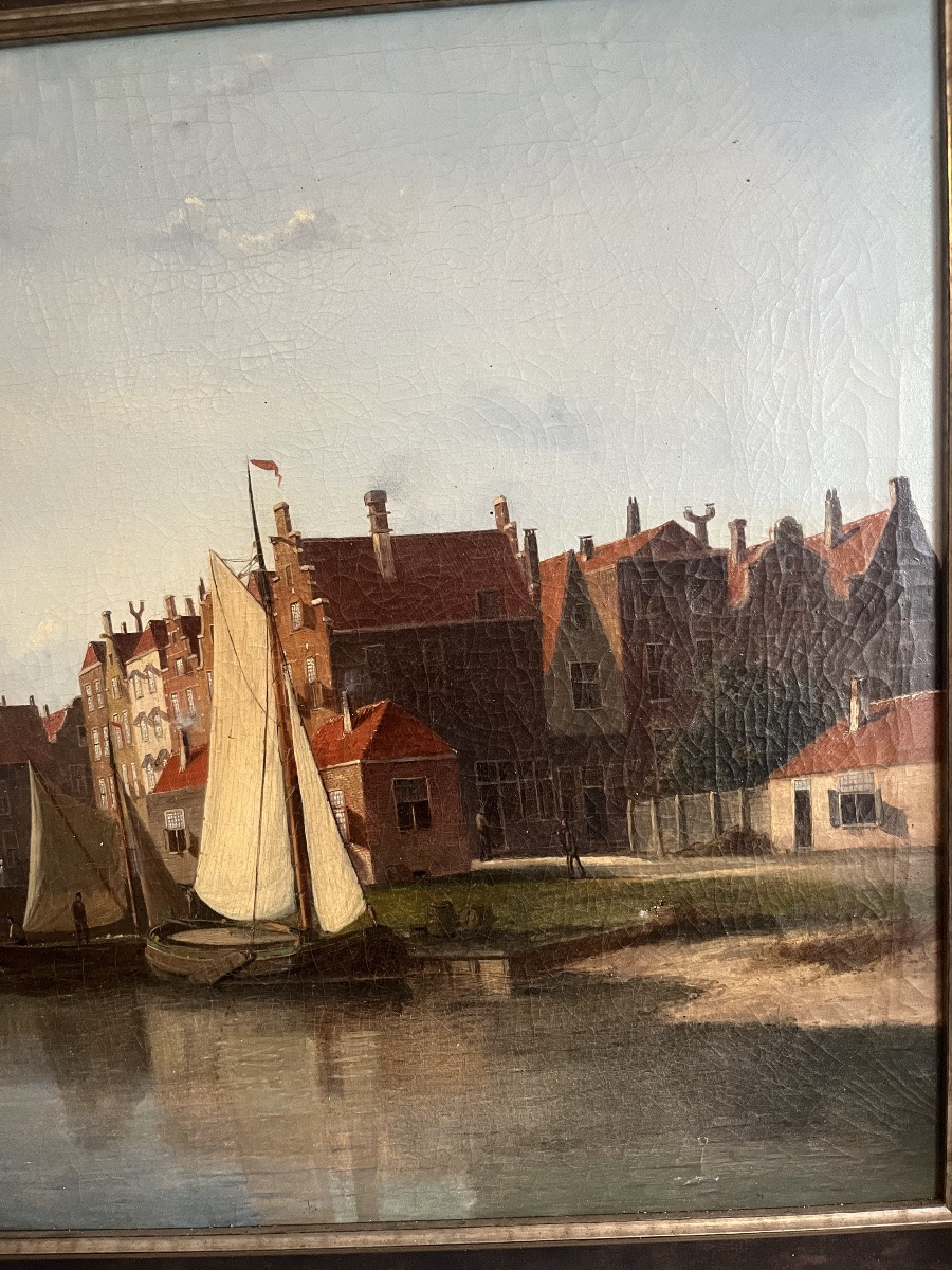 Johannes Frederik HULK (1855-1913) - Importante huile sur toile « Amsterdam ».-photo-4