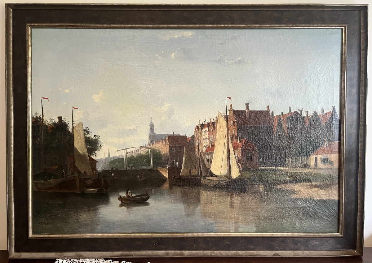 Johannes Frederik HULK (1855-1913) - Importante huile sur toile « Amsterdam ».