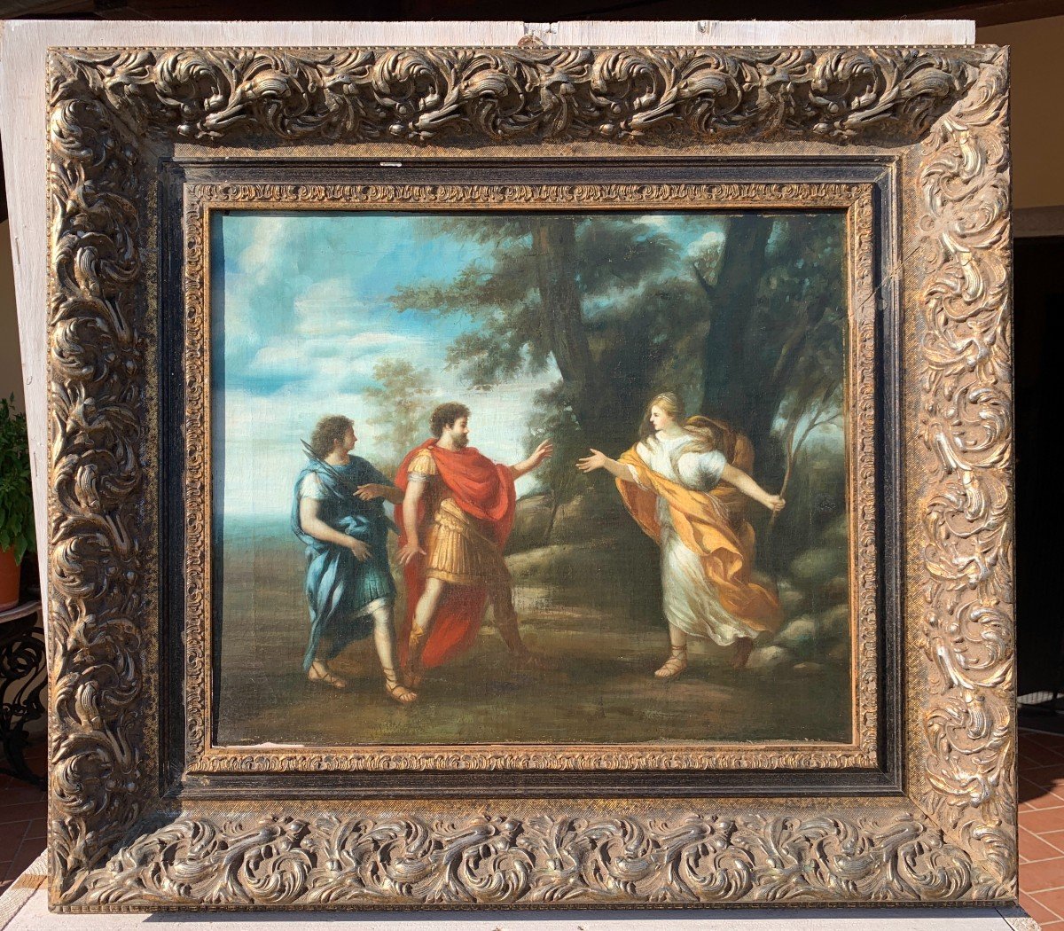 Disciple De Pietro Da Cortona(xviiie-xixe Siècle) - Vénus Apparaît à Enée Comme Une Chasseresse-photo-1