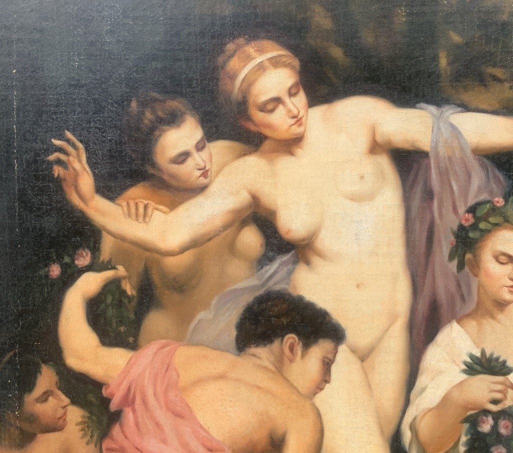 Suiveur d'émile Bin (paris 1825 - Marly-la-ville 1897) - Le Sommeil De Pan.-photo-3