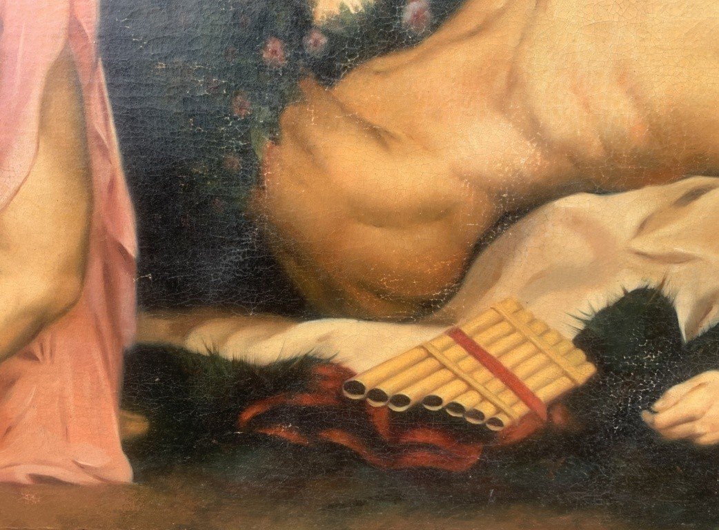 Suiveur d'émile Bin (paris 1825 - Marly-la-ville 1897) - Le Sommeil De Pan.-photo-1