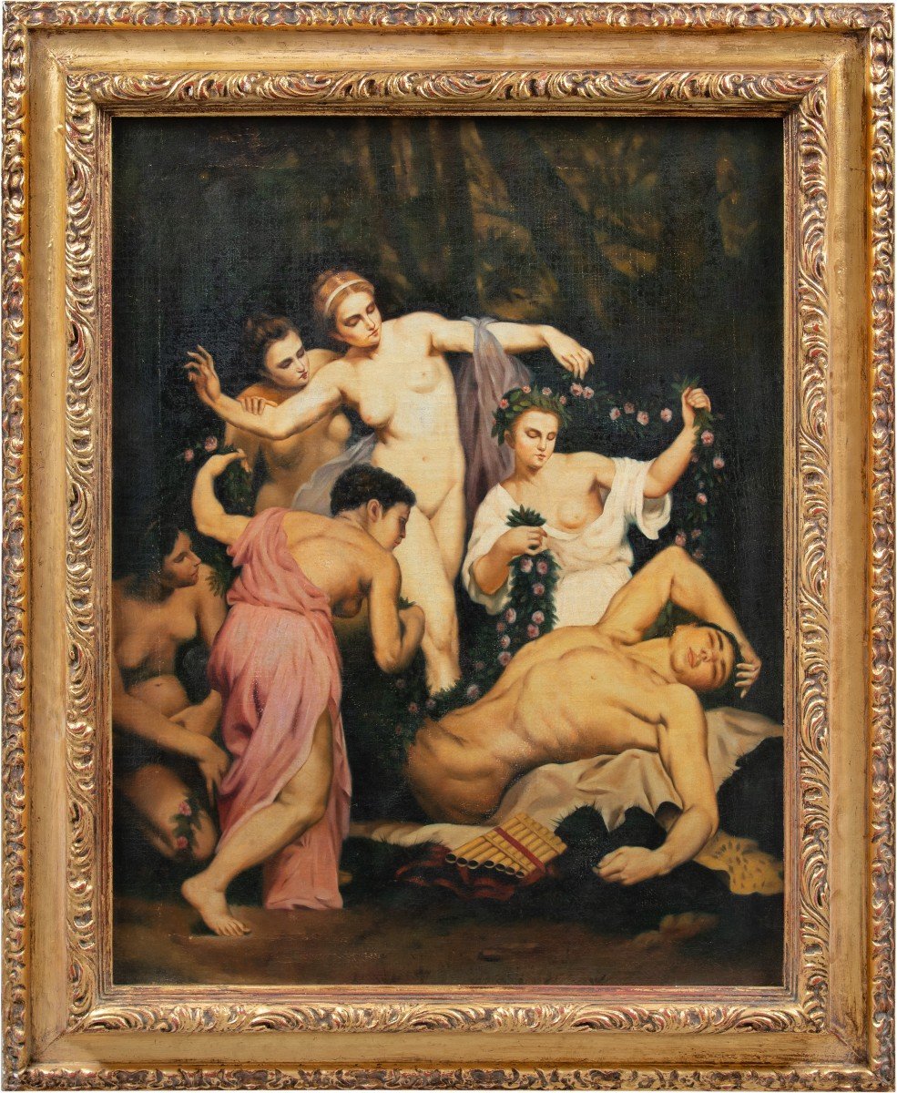 Suiveur d'émile Bin (paris 1825 - Marly-la-ville 1897) - Le Sommeil De Pan.