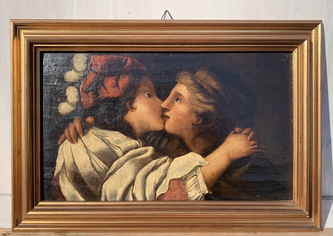 Pietro Muttoni, Dit Della Vecchia (venise 1603 - Vicence 1678) - Le Baiser.-photo-2