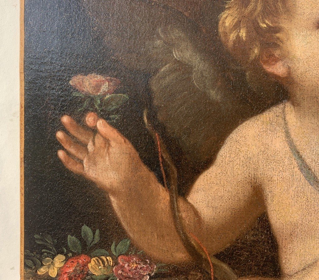 Cercle De Guido Reni (bologne 1575 - Bologne 1642) - Cupidon.-photo-4