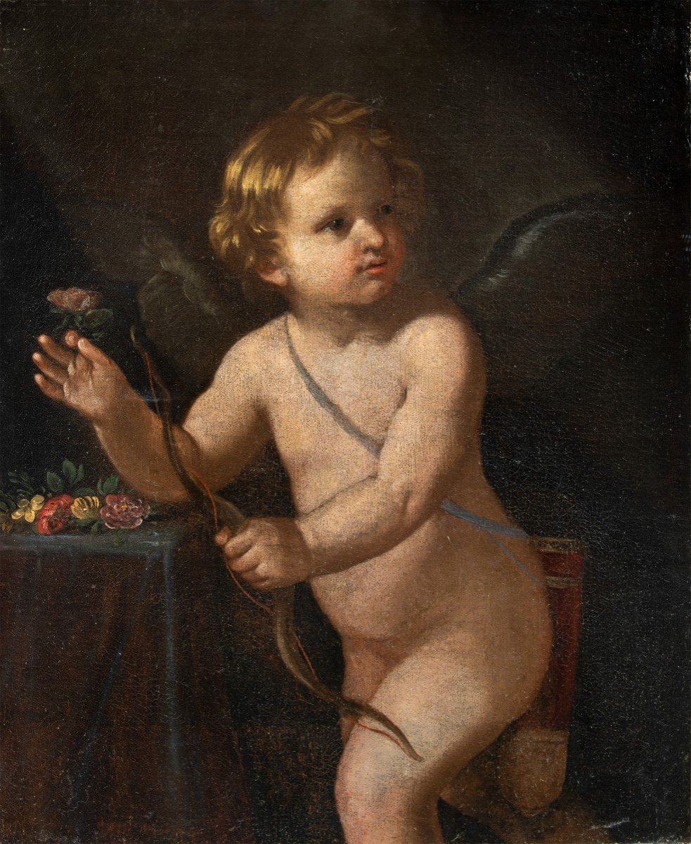 Cercle De Guido Reni (bologne 1575 - Bologne 1642) - Cupidon.