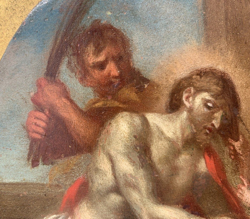 Italian Painter (18th Century) - Flagellation.-photo-3