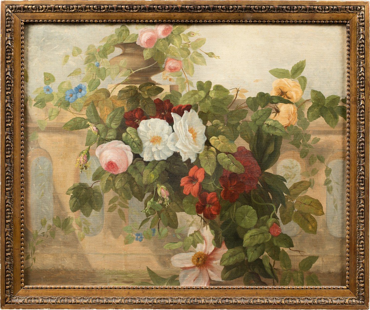 Italian Painter (19th-20th Century) - Still Life Of Flowers.