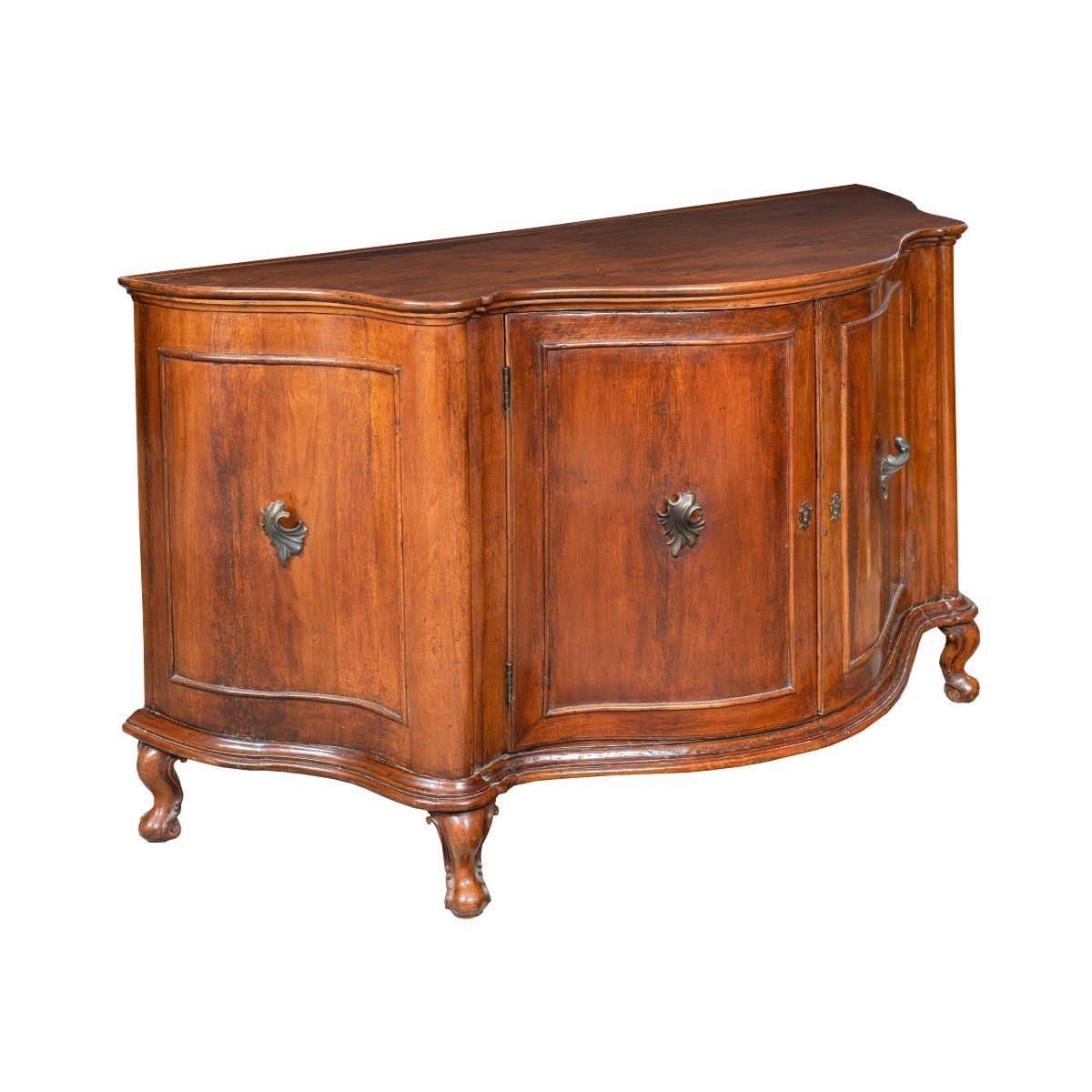 Sideboard In Solid Walnut Wood. Venice, 18th Century.-photo-2
