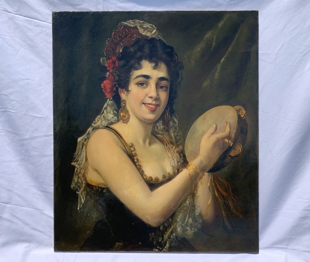 Italian Painter (late 19th Century) - The Spanish Dancer.-photo-2